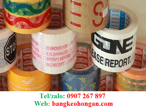 BĂNG KEO IN LOGO (NỀN MÀU+IN 2 MÀU) GIÁ RẺ TẠI QUẬN 7, QUẬN 8, QUẬN 9